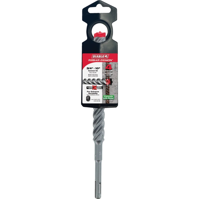 Diablo Rebar Demon 3/4 In. x 10 In. SDS-Plus Full Carbide Rotary Hammer Drill Bit