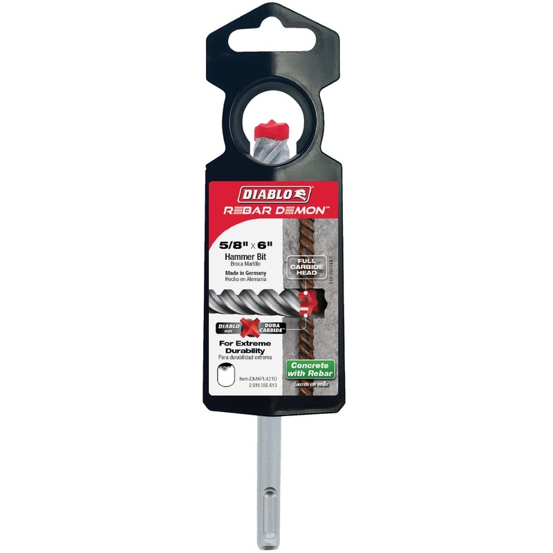 Diablo Rebar Demon 5/8 In. x 6 In. SDS-Plus Full Carbide Rotary Hammer Drill Bit