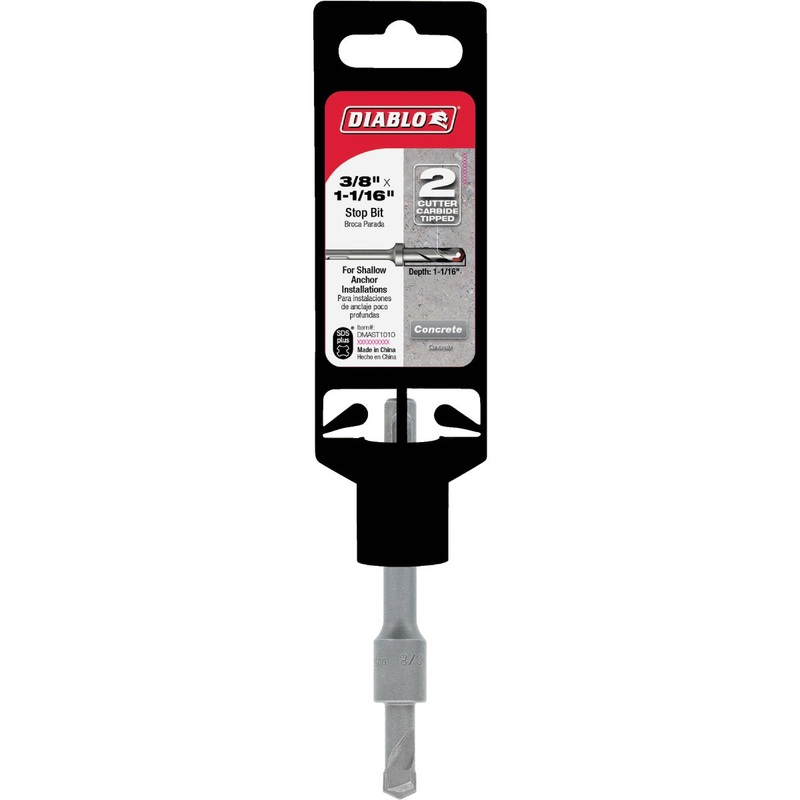 Diablo SDS-Plus 3/8 In. x 1-1/16 In. x 4-1/4 In. Carbide-Tipped Rotary Hammer Drill Bit w/Stop Collar