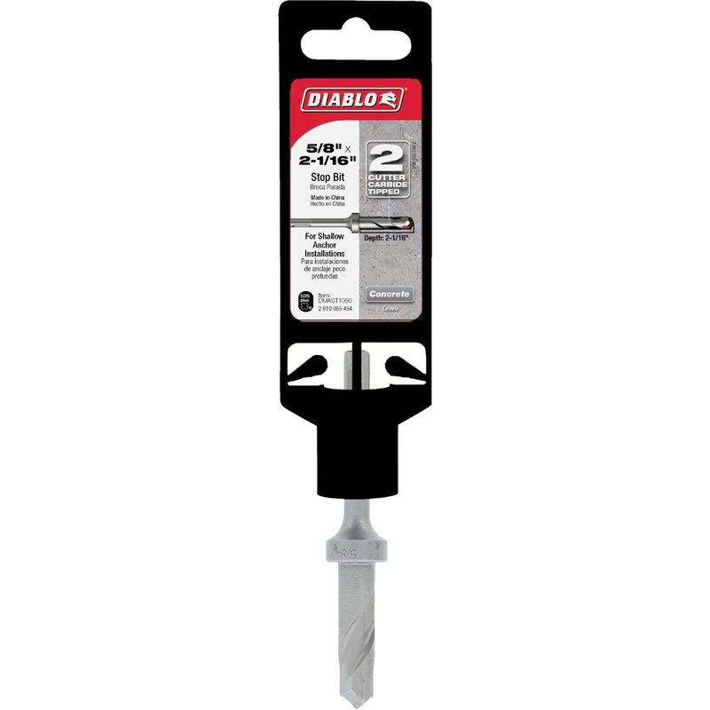 Diablo SDS-Plus 5/8 In. x 2-1/16 In. x 4-1/4 In. Carbide-Tipped Rotary Hammer Drill Bit w/Stop Collar