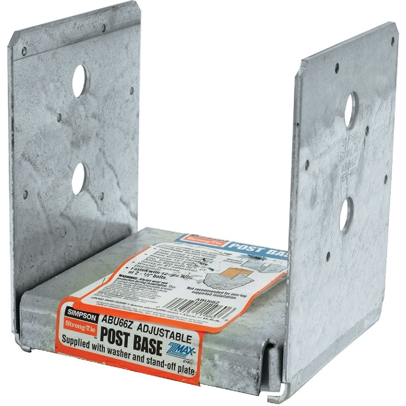 Simpson Strong-Tie 6 In. x 6 In. 12 ga Z-Max ABU Post Base