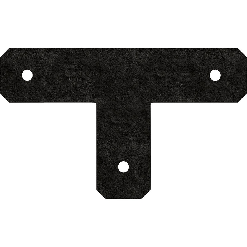 Simpson Strong-Tie Outdoor Accents Avant Collection 4 In. x 4 In. ZMAX Black Powder-Coated T Strap