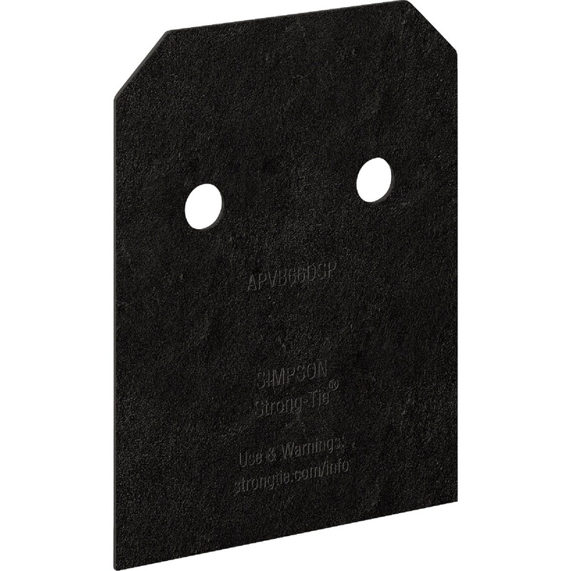 Simpson Strong-Tie Outdoor Accents Avant Collection 6x ZMAX Black Post Base Side Plate (2-Count)