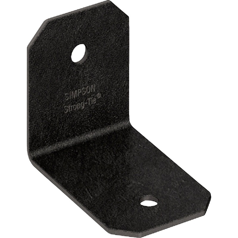 Simpson Strong-Tie Outdoor Accents Avant Collection ZMAX Black Powder-Coated 2 x 90 Deg. 14 Ga. Framing Angle