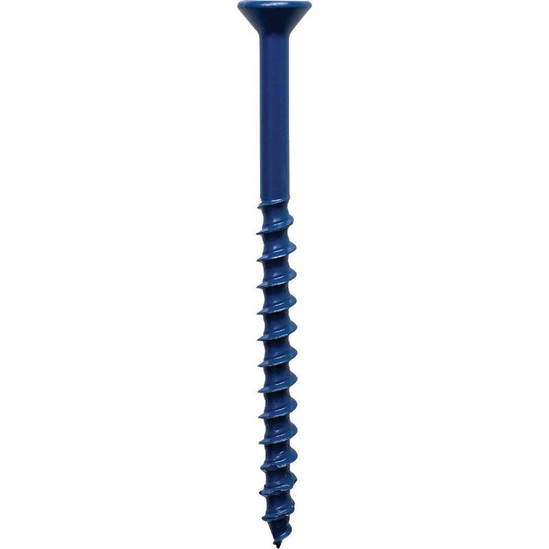 Simpson Strong-Tie Titen Turbo  1/4 in. x 2-1/4 in. 6-Lobe Flat-Head Concrete and Masonry Screw, Blue (75-Qty)