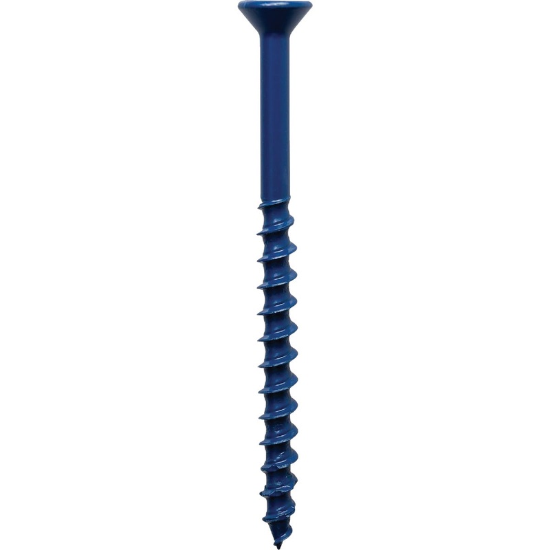 Simpson Strong-Tie Titen Turbo  1/4 in. x 4 in. 6-Lobe Flat-Head Concrete and Masonry Screw, Blue (25-Qty)