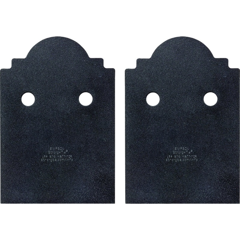 Simpson Strong-Tie Outdoor Accents Mission Collection ZMAX 6x Black Post Base Slide Plate (2-Pack)