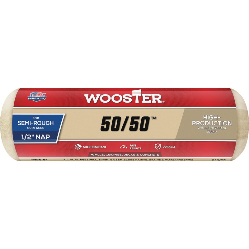 Wooster 50/50 9 In. x 1/2 In. Knit Fabric Roller Cover