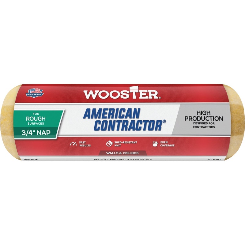 Wooster American Contractor 9 In. x 3/4 In. Knit Fabric Roller Cover