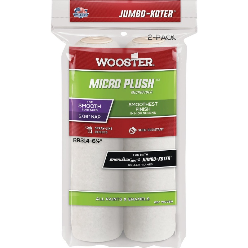 Wooster Jumbo-Koter 6.5 In. x 5/16 In. Micro Plush Roller Cover (2-Pack)