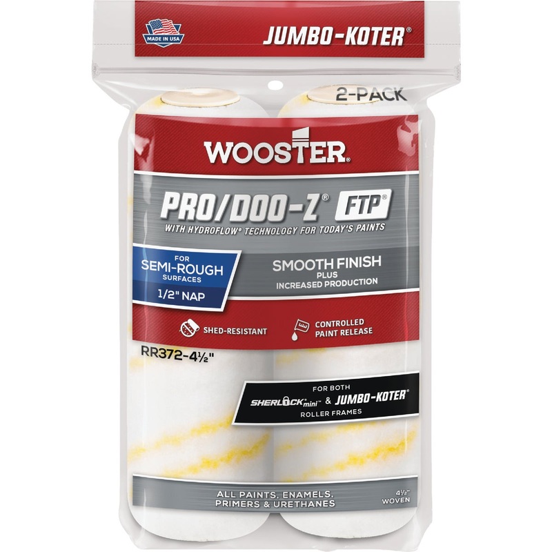 Wooster Jumbo-Koter Pro/Doo-Z FTP 4-1/2 In. x 1/2 In. Woven Roller Cover (2-Pack)
