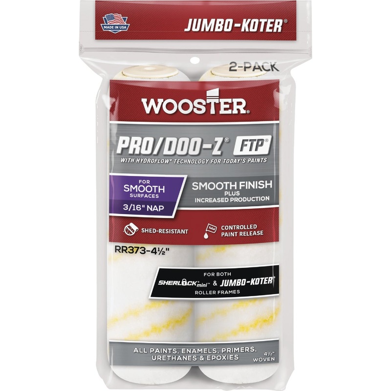 Wooster Jumbo-Koter Pro/Doo-Z FTP 4-1/2 In. x 3/16 In. Woven Roller Cover (2-Pack)