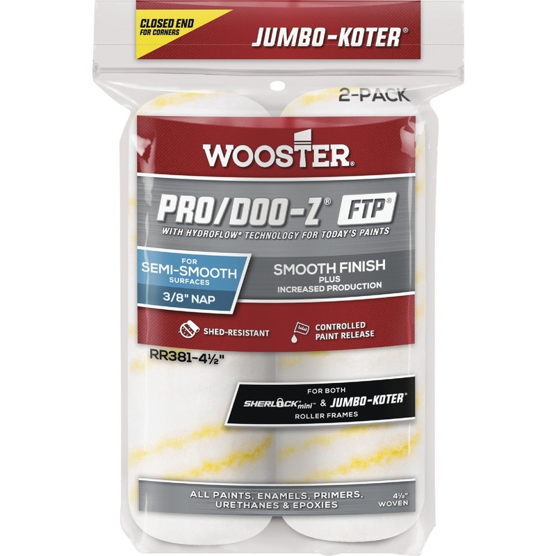 Wooster Jumbo-Koter Pro/Doo-Z FTP 4-1/2 In. x 3/8 In. Woven Paint Roller Cover (2-Pack)