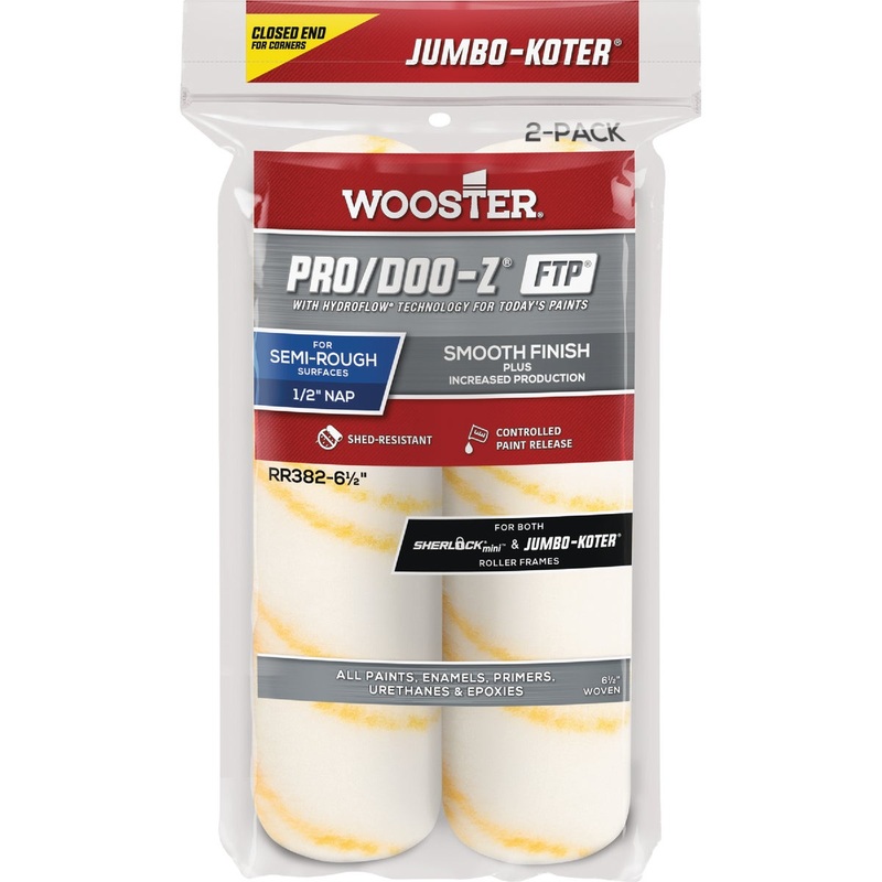Wooster Jumbo-Koter Pro/Doo-Z FTP 6-1/2 In. x 1/2 In. Woven Paint Roller Cover (2-Pack)