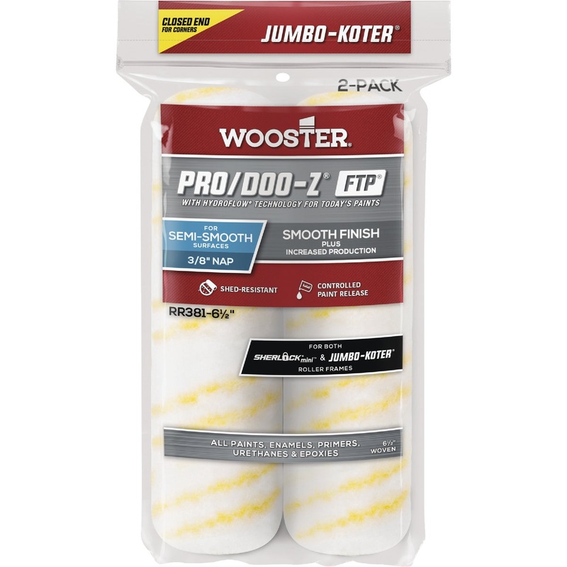 Wooster Jumbo-Koter Pro/Doo-Z FTP 6-1/2 In. x 3/8 In. Woven Paint Roller Cover (2-Pack)