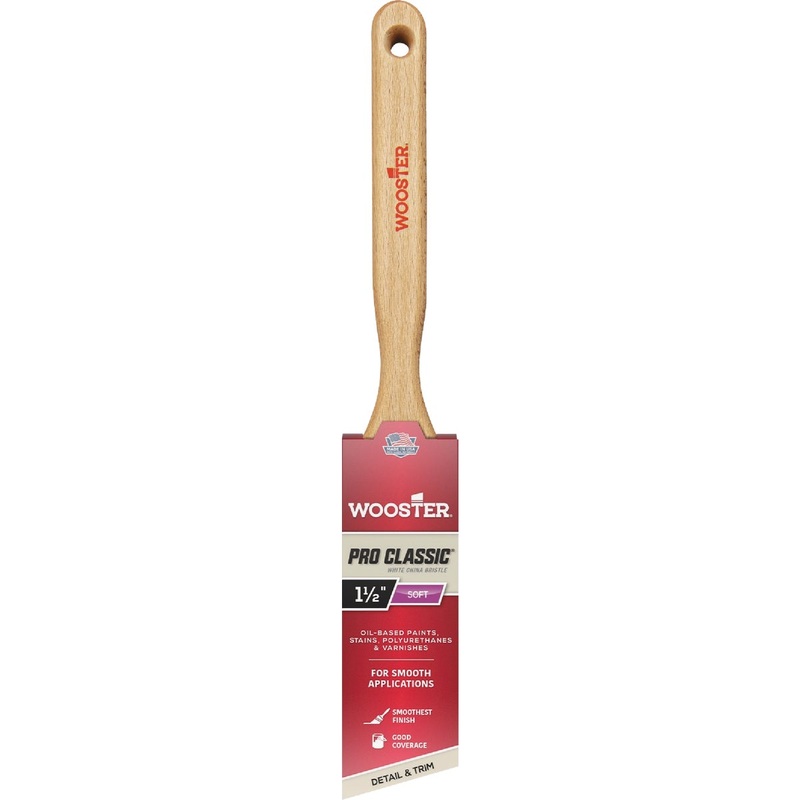 Wooster White China Bristle 1-1/2 In. Angle Sash Brush