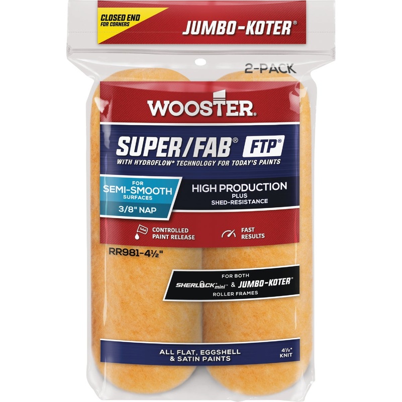 Jumbo-Koter Super/Fab FTP 4-1/2 In. x 3/8 In. Knit Roller Cover (2-Pack)