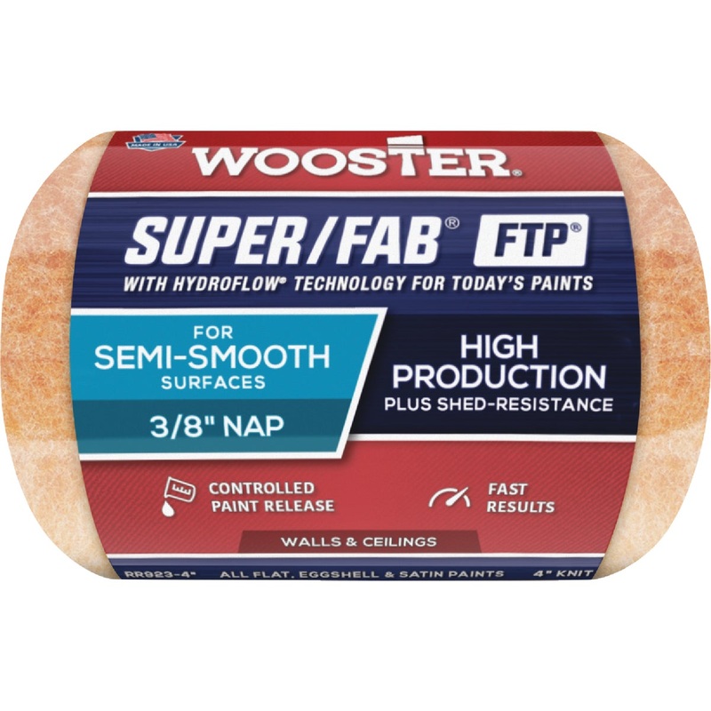 Wooster Super/Fab FTP 4 In. x 3/8 In. Knit Fabric Roller Cover