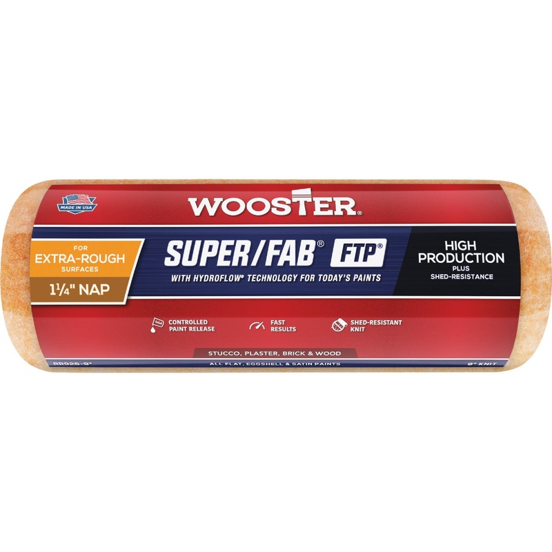 Wooster Super/Fab FTP 9 In. x 1-1/4 In. Knit Fabric Roller Cover