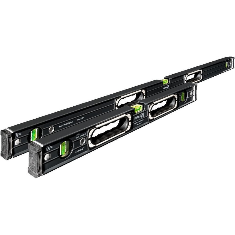 Stabila Dark Shadow Type 196-2 24 Inch & 48 Inch Level Set