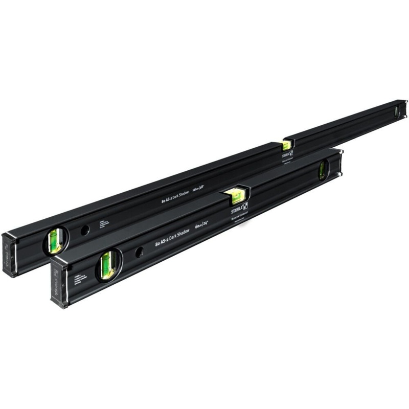 Stabila Dark Shadow Type 80-AS 24 Inch & 48 Inch Level Set