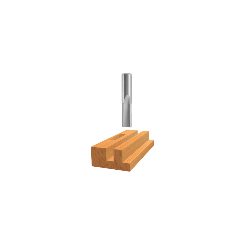 Bosch 85180 Straight Bit 1/4", 1/4" Shk., 2 Flt., H.S.S.