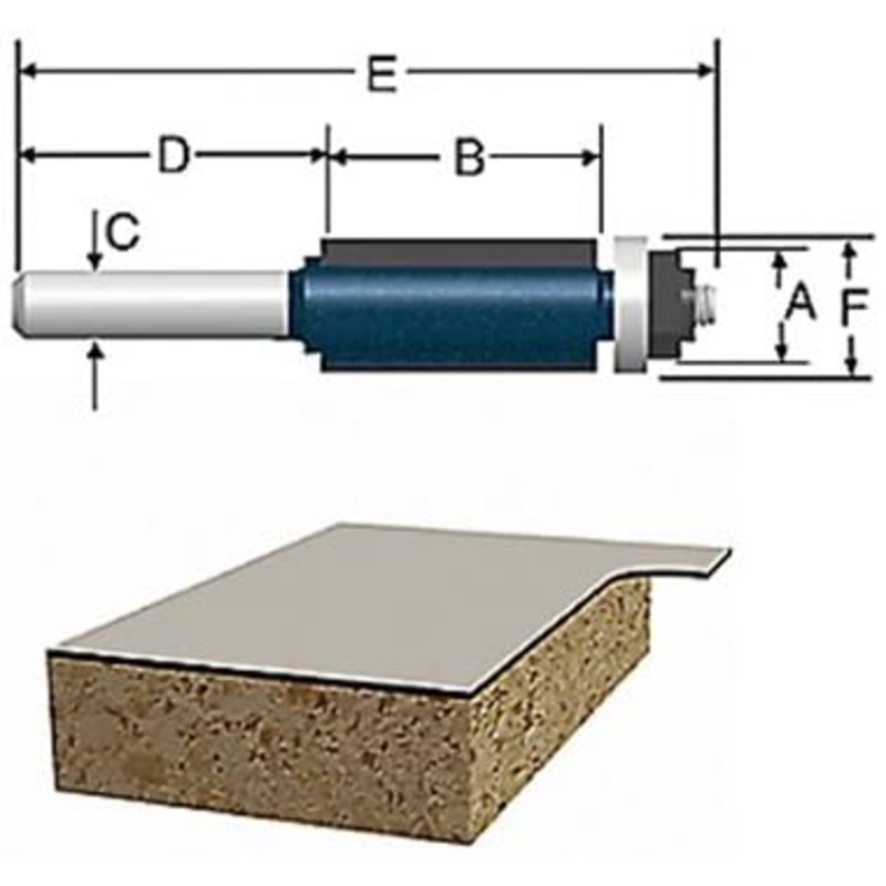 Bosch 85441MC Ct 1/2 X 1 Flush Trim W/Bb 2F 1/2S