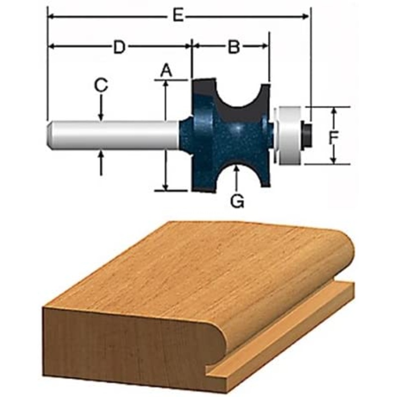 Bosch 85631MC Ct 1/8 Edgebead W/Bb 2F 1/4S