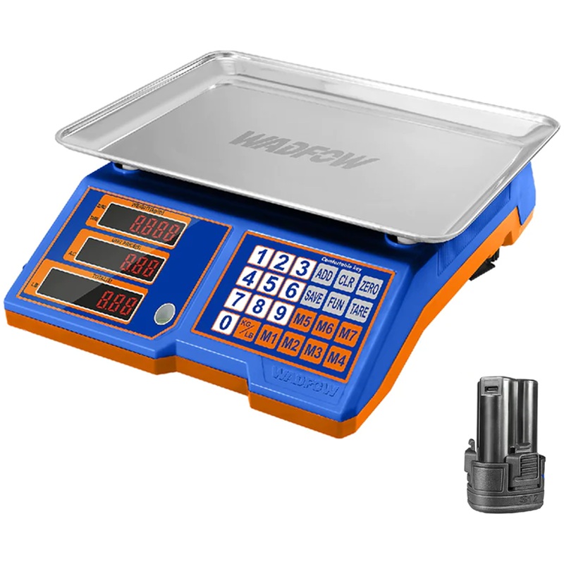 Wadfow WEC1301 Li-Ion Weighing Scale 30KG 12V