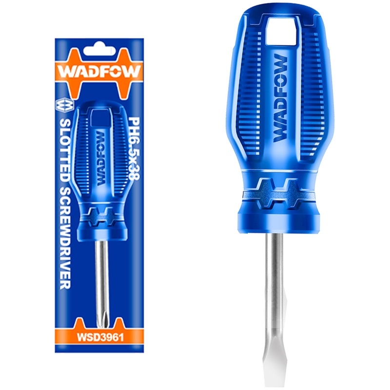 Wadfow WSD3961 Stubby Flat Screwdriver 38mm 40CR