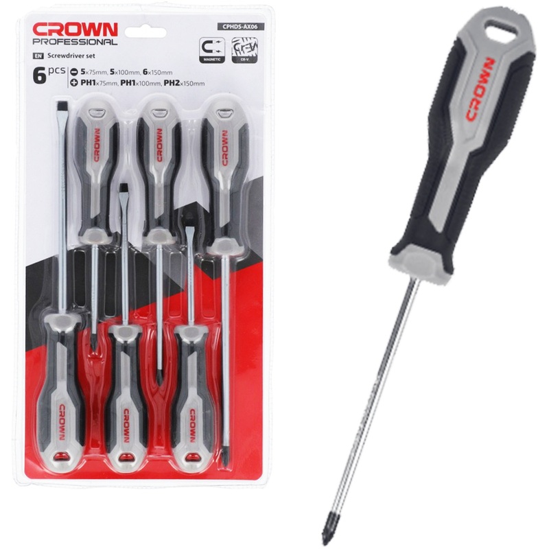 Crown CPHDS-AX06 Philips Screwdriver Set 6Pcs
