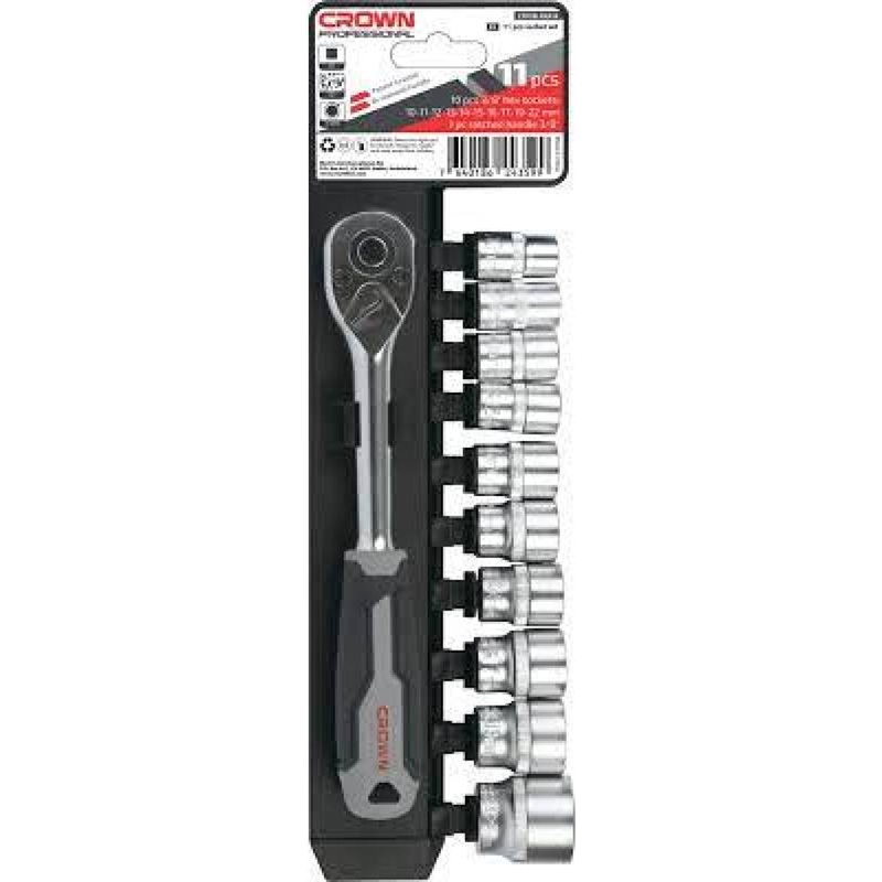 Crown CPHSW-RXA12 Socket Wrench Set 12Pcs 1/2"