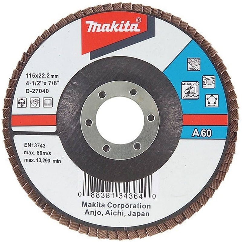 Makita D-26995 Aluminum Oxide Flap Disc (Industrial) 4"