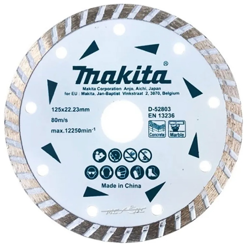 Makita D-52803 Diamond Cut off Wheel 5" Corrugated (Dry)