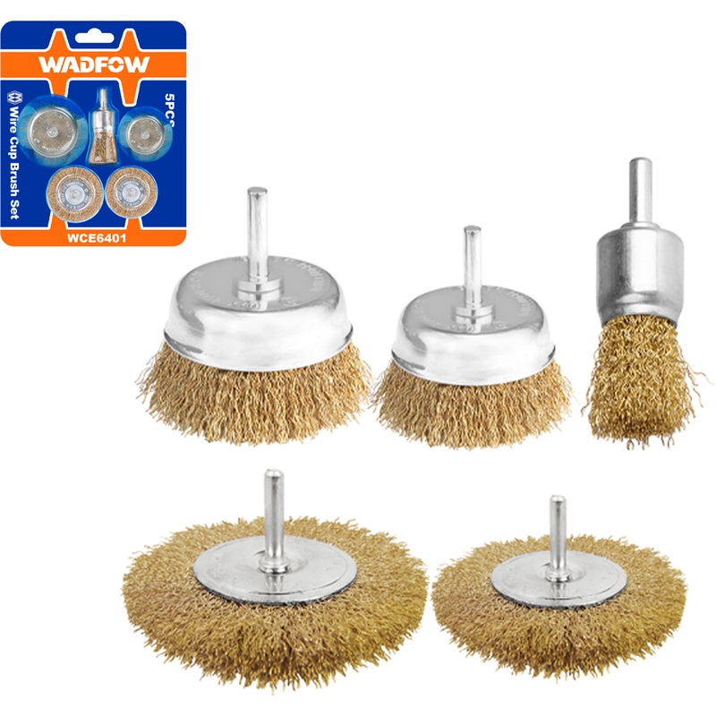 Wadfow WCE6401 Wire Brush Set 5Pcs