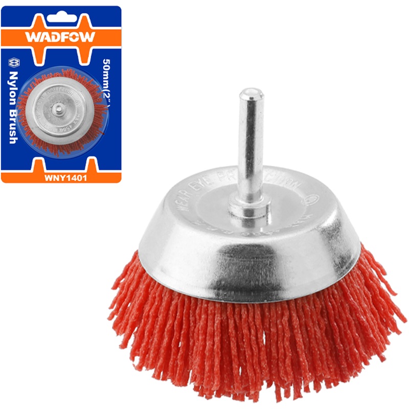 Wadfow WNY1402 Nylon Cup Brush 3" with 1/4" Shank