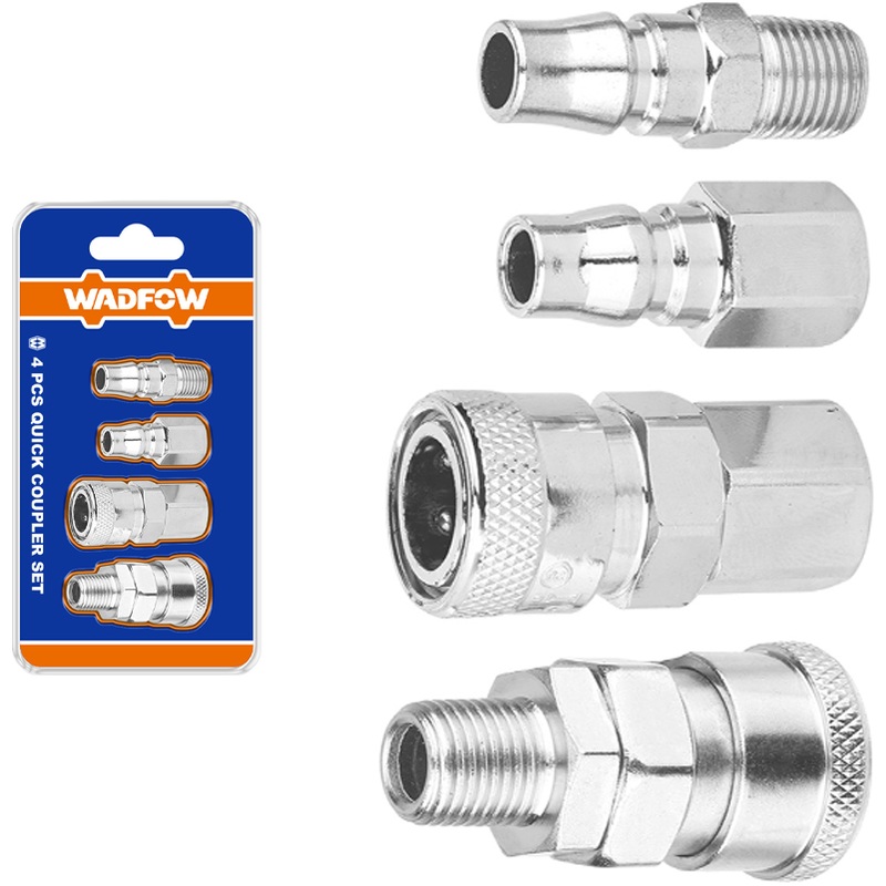 Wadfow WQP4673 Air Coupler And Plug Set 4Pcs