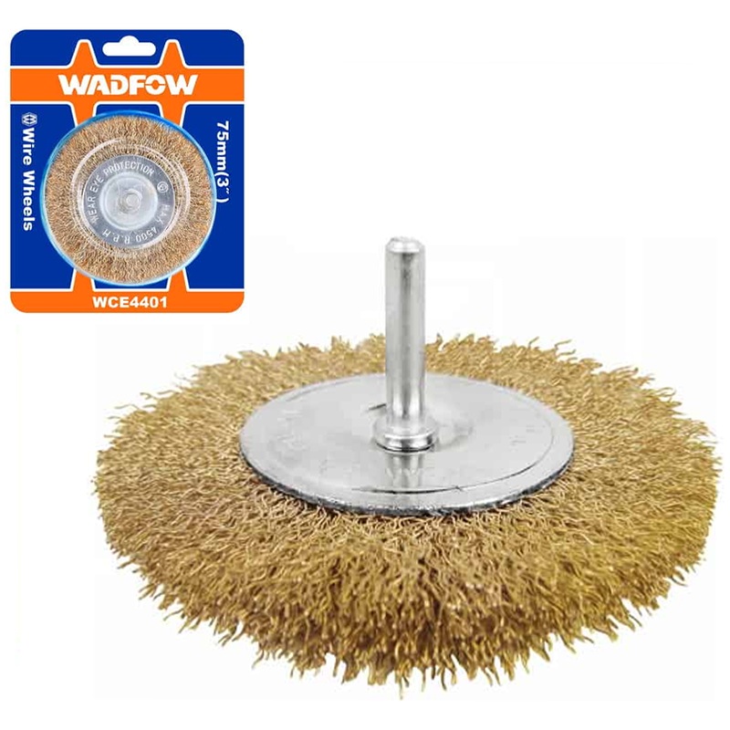 Wadfow WCE4401 Wheel Wire Brush with 1/4" Shank 3"