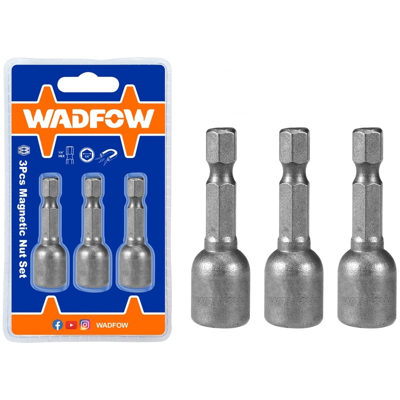 Wadfow WWR1K08 Magnetic Nut Set 3 Pcs 8mm
