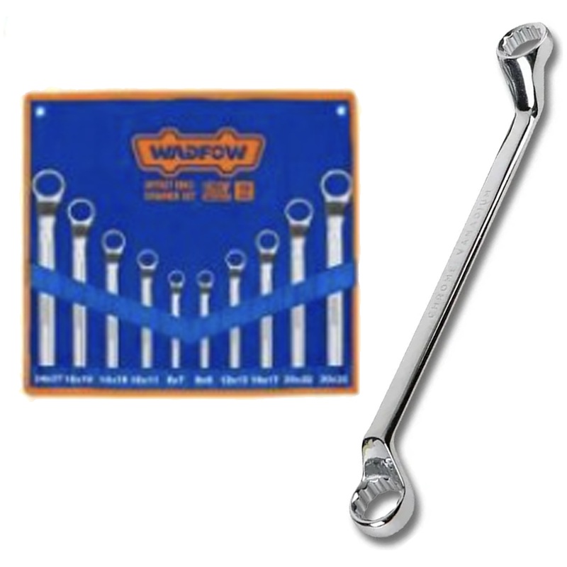 Wadfow WFS5M10 Offset Ring Spanner Set 10Pcs