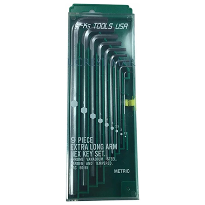 S-Ks 9pcs. Extra Long Arm Hex Allen Wrench Set