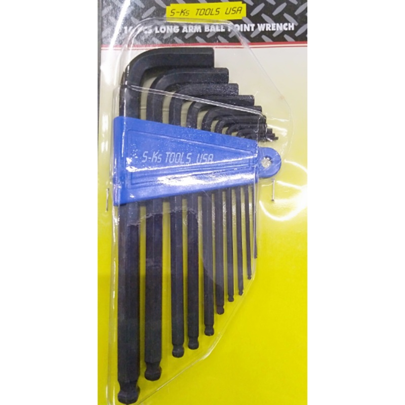 S-Ks BP-5210 Ball Point Hex Allen Key Wrench Set (10pcs)