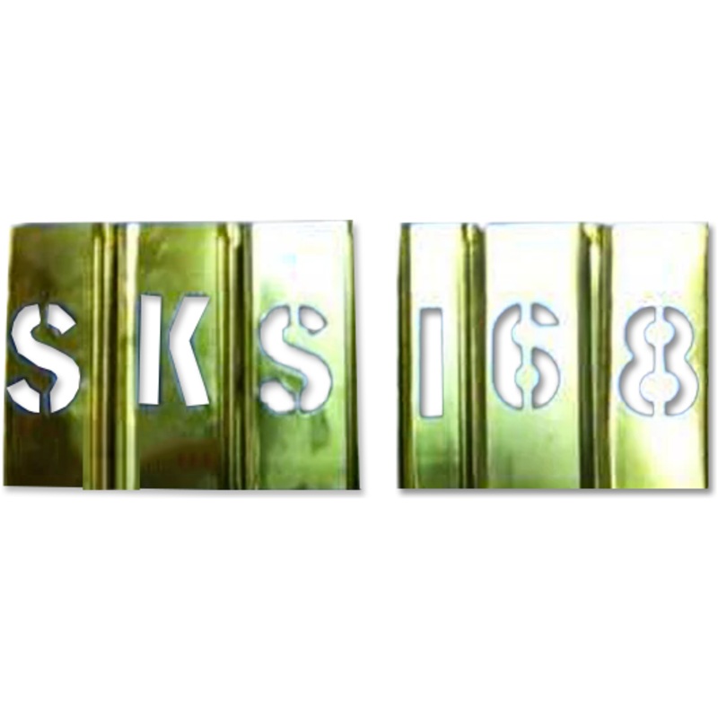 S-Ks Brass Stencil (Alphabet and Numbers)