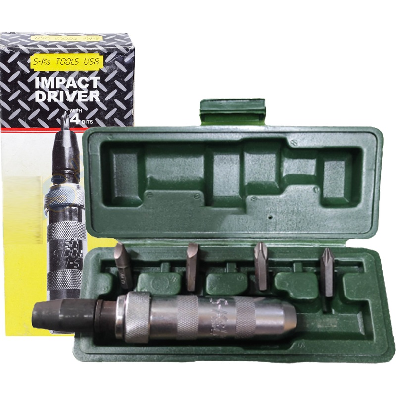 S-Ks CY-2500-MC Impact Screwdriver Set with 4pcs Bit (IDS-4)