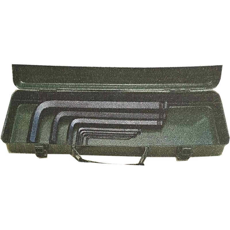 S-Ks Extra Long Arm Ball Point End Hex Allen Wrench Set with Metal Case (Black Finish)