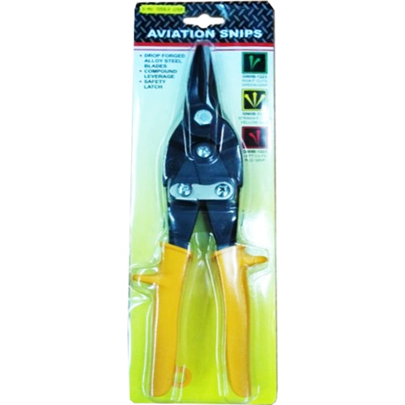 S-Ks HB-1222 Aviation Snip 10" (Straight Cut-Yellow)