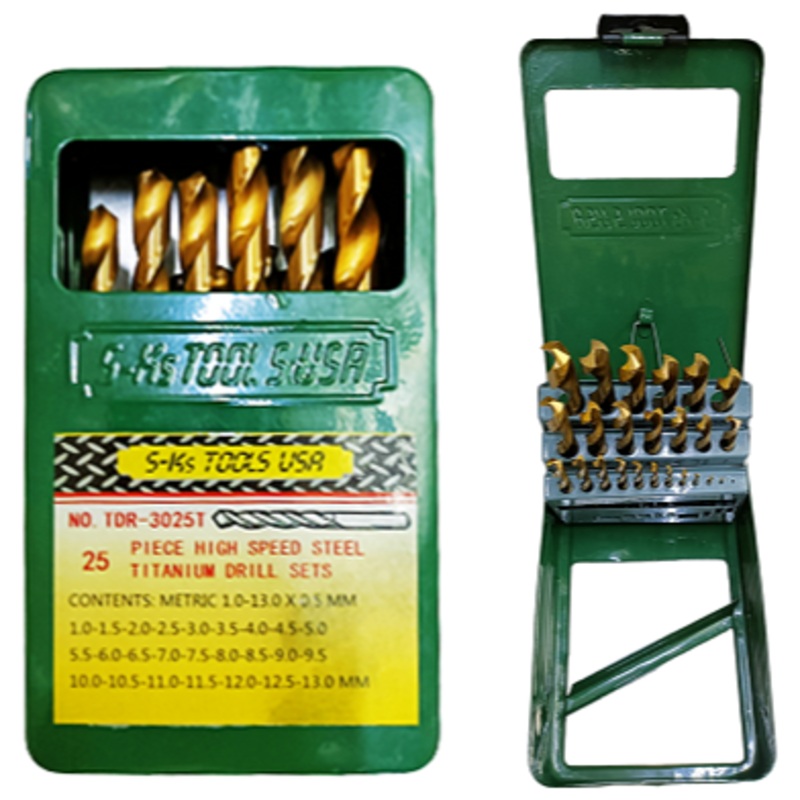 S-Ks HSS Titanium Metal Drill Bit Set
