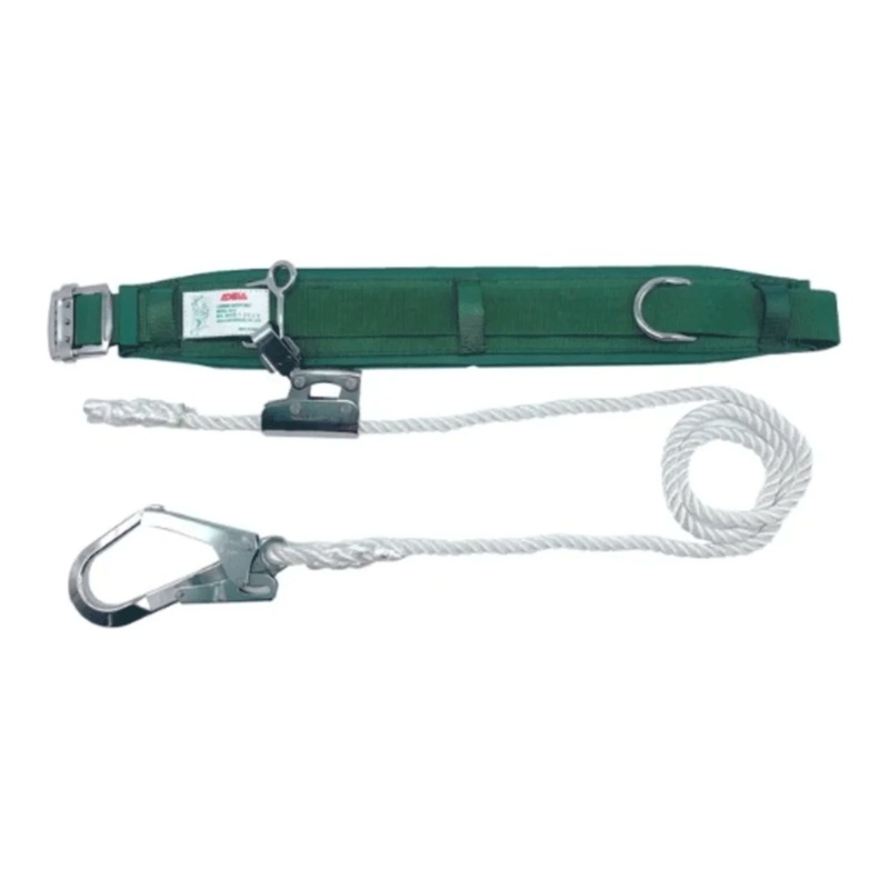 Adela H-37 Linemans Safety Belt with Rope and Lanyard Big Hook