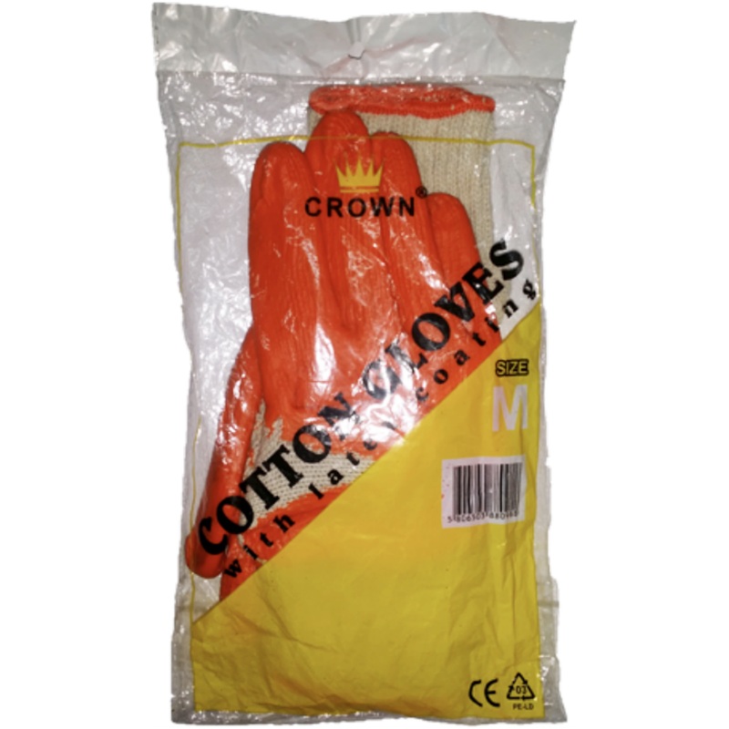 Crown Cotton Gloves With Latex