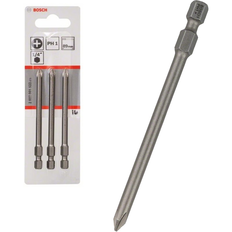 Bosch Extra Hard Screwdriver Bits 3pcs